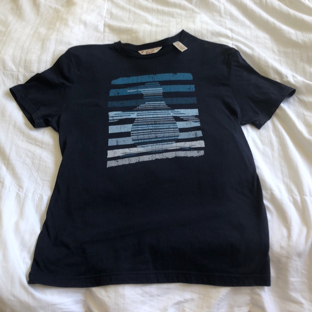 Navy Blue Penguin Insignia Graphic T-Shirt